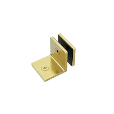 Nero 90 Degree Glass to Wall Bracket Brushed Gold - The Blue Space