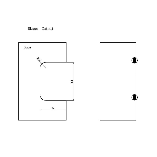 Nero 90 Degree Glass to Wall Shower Hinge Gunmetal