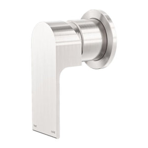 Nero Bianca Shower Mixer 60mm Plate Brushed Nickel