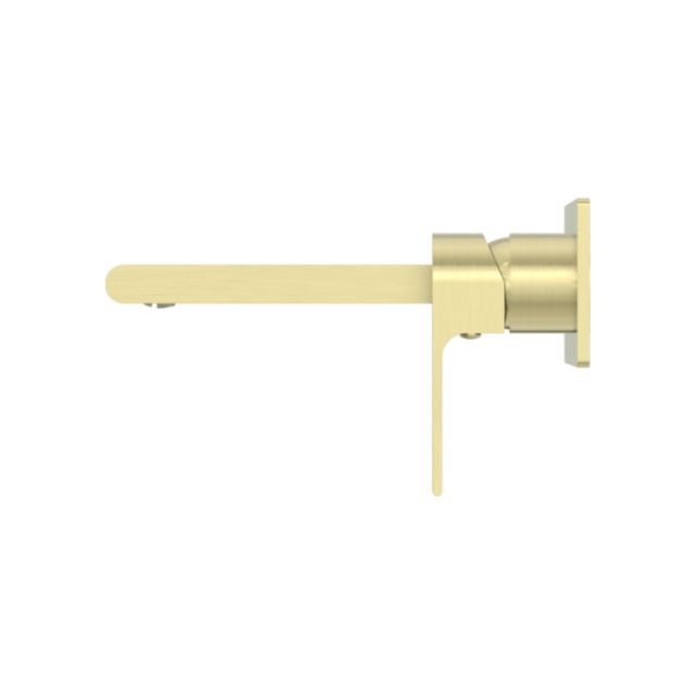 Nero Bianca Wall Basin/Bath Mixer 187mm Brushed Gold