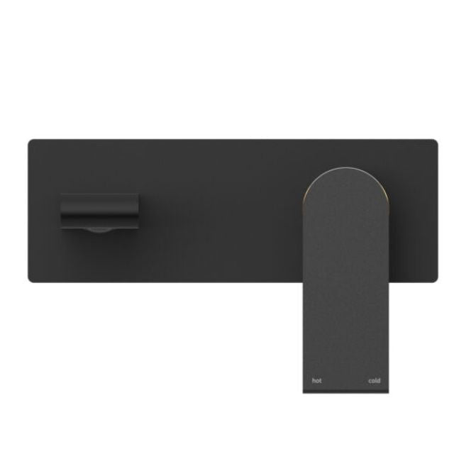 Buy Online Nero Bianca Wall Basin/Bath Mixer 187mm Matte Black NR321510AMB - The Blue Space