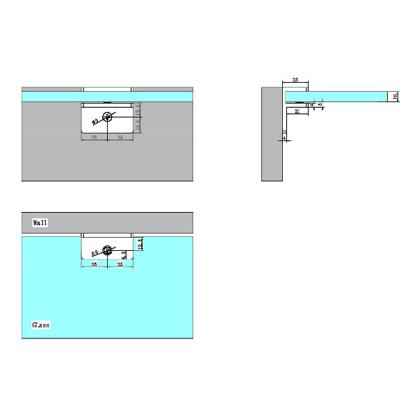 Nero F-Shaped Shower Bracket Gunmetal