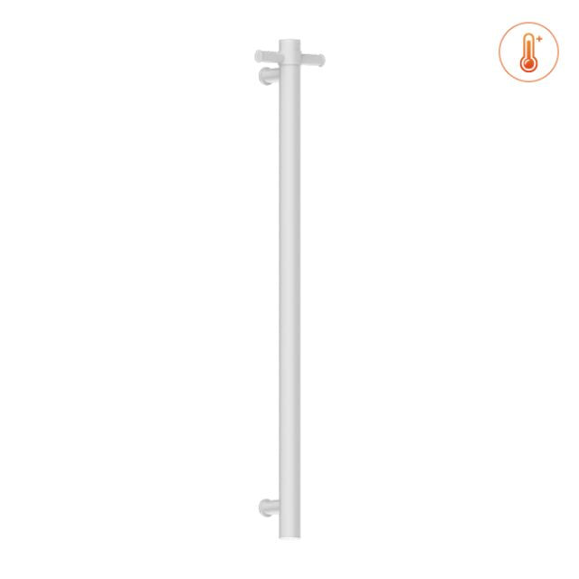 Nero Heated Vertical Towel Rail Matte White