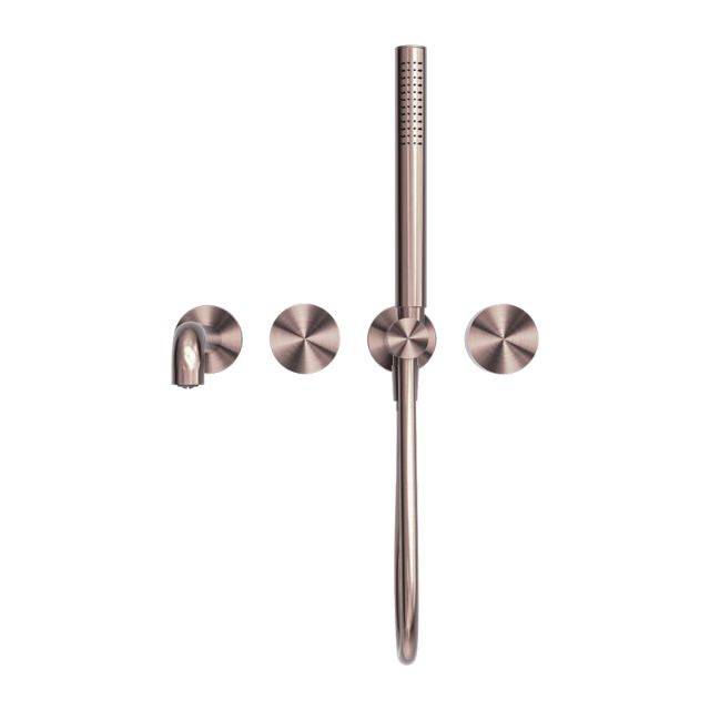Nero Kara Progressive Shower System Separate Plate With Spout 230mm Brushed Bronze