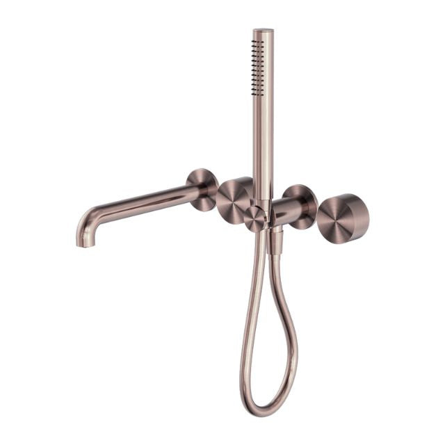 Nero Kara Progressive Shower System Separate Plate With Spout 230mm Brushed Bronze