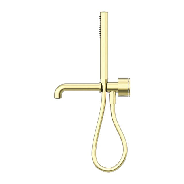 Nero Kara Progressive Shower System Separate Plate With Spout 250mm Brushed Gold