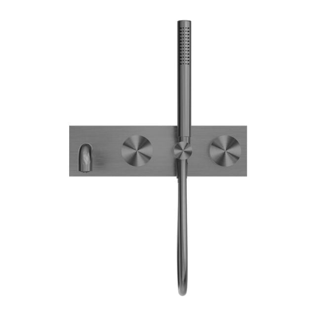 Nero Kara Progressive Shower System With Spout 250mm Gun Metal
