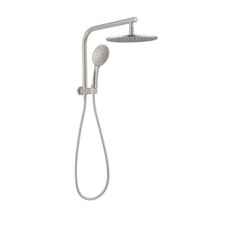 Nero Mecca 2 in 1 Twin Shower Brushed Nickel - NR250805bBN - The Blue Space