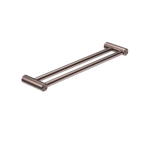 Nero Mecca Care 25mm Double Towel Grab Rail 600mm Brushed Bronze