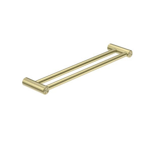 Nero Mecca Care 25mm Double Towel Grab Rail 600mm Brushed Gold