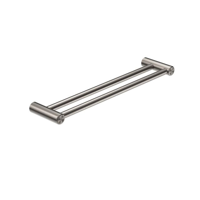 Nero Mecca Care 25mm Double Towel Grab Rail 600mm Brushed Nickel