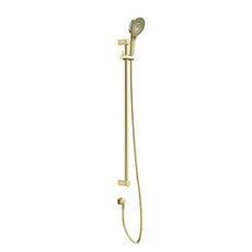 Nero Mecca Care 25mm Grab Rail and Adjustable Shower Rail Set 900mm Brushed Gold NRCS004BG - The Blue Space