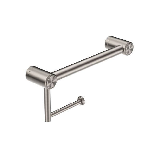 Nero Mecca Care 25mm Toilet Roll Rail 300mm Brushed Nickel