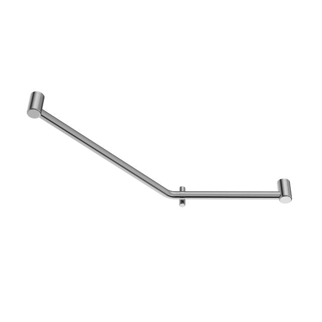 Nero Mecca Care 32mm Ambulant 45 Degree Bent Tube Grab Rail 450x650mm Chrome