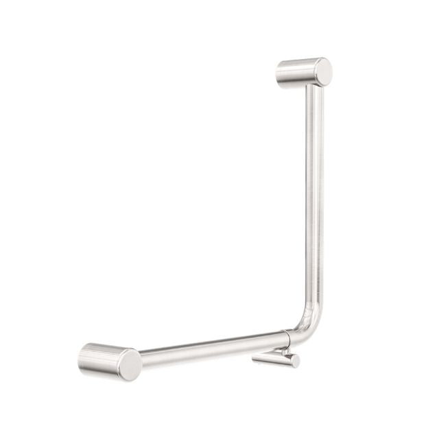 Nero Mecca Care 32mm Ambulant 90 Degree Bent Tube 450x450mm Brushed Nickel