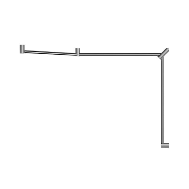 Nero Mecca Care 32mm DDA Toilet Grab Rail Set 45 Degree Continuous 750x965x1025mm Chrome