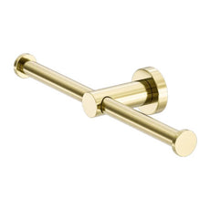 Nero Mecca Double Toilet Roll Holder Brushed Gold NR1986dBG - The Blue Space