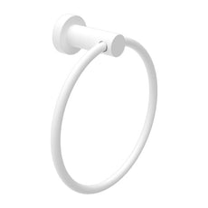 Nero Mecca Hand Towel Ring Matte White - The Blue Space