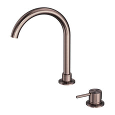Nero Mecca Hob Basin Mixer with Round Swivel Spout in Brushed Bronze NR221901bBZ - The Blue Space