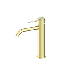 Nero Mecca Mid Tall Basin Mixer Brushed Gold - NR221901EBG - The Blue Space