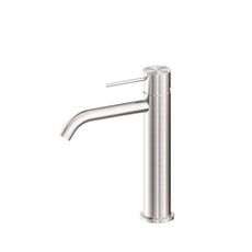 Nero Mecca Mid Tall Basin Mixer Brushed Nickel - NR221901EBN - The Blue Space