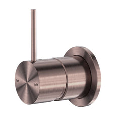 Nero Mecca Shower Mixer with 60mm Plate and Handle Up in Brushed Bronze NR221911JBZ - The Blue Space