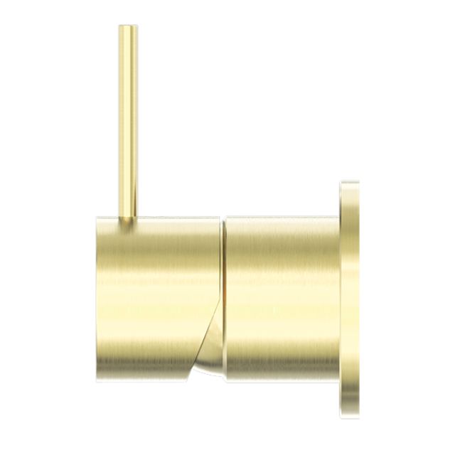 Nero Mecca Shower Mixer 60mm Handle Up Plate Brushed Gold
