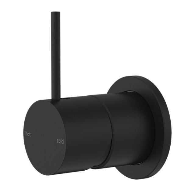 Nero Mecca Shower Mixer with 60mm Plate and Handle Up in Matte Black NR221911JMB - The Blue Space