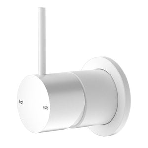 Nero Mecca Shower Mixer 60mm Handle Up Plate Matte White