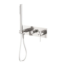 Nero Mecca Shower Mixer Diverter System Brushed Nickel NR221912EBN - The Blue Space