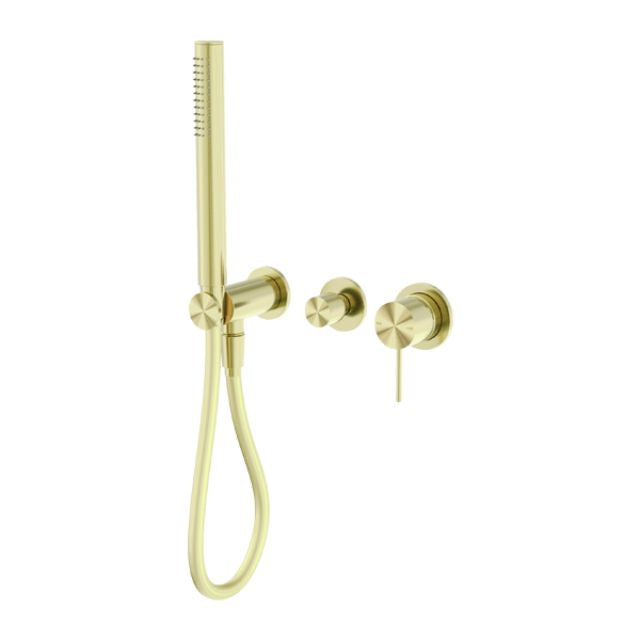 Nero Mecca Shower Mixer Divertor System Separate Back Plate Brushed Go ...