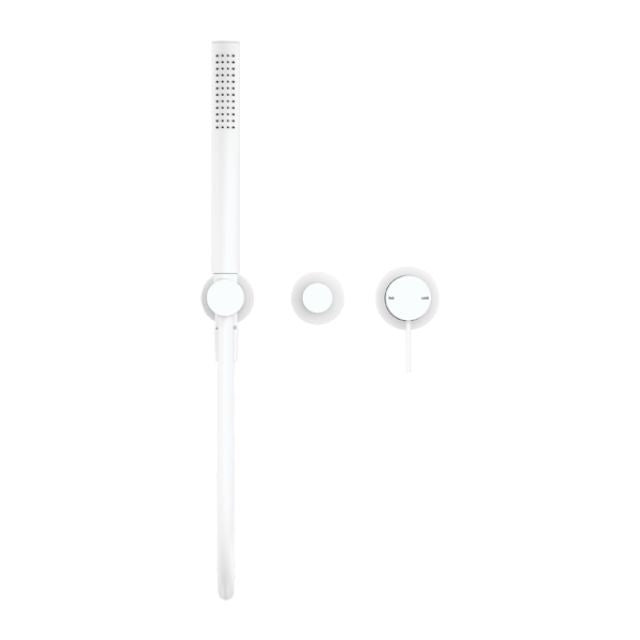 Nero Mecca Shower Mixer Divertor System Separate Back Plate Matte White
