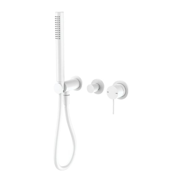 Nero Mecca Shower Mixer Divertor System Separate Back Plate Matte White