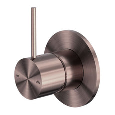 Nero Mecca 80mm Shower Mixer Handle Up in Brushed Bronze NR221911BBZ - The Blue Space