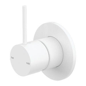 Nero Mecca Shower Mixer Handle Up 80mm Plate Matte White
