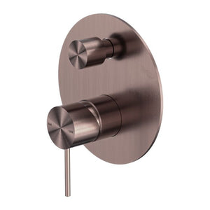 Nero Mecca Shower Mixer With Diverter Brushed Bronze