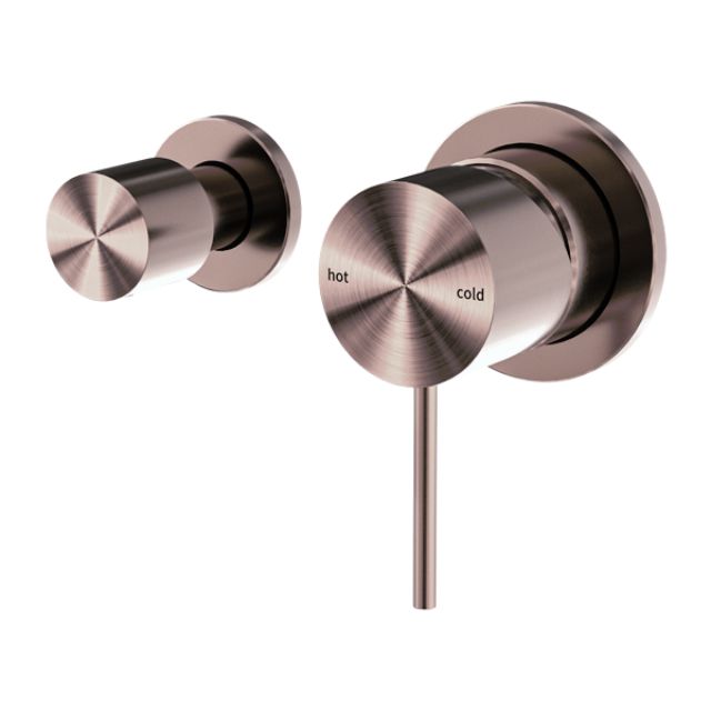 Nero Mecca Shower Mixer With Horizontal 2 Way Divertor Brushed Bronze