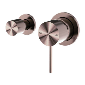 Nero Mecca Shower Mixer With Horizontal 2 Way Divertor Brushed Bronze