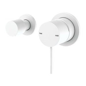 Nero Mecca Shower Mixer With Horizontal 2 Way Divertor Matte White