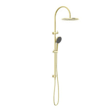 Nero Mecca Twin Shower With Air Shower II Brushed Gold - NR221905HBG - The Blue Space 