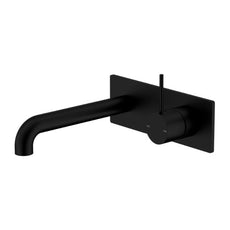 Nero Mecca Wall Basin Mixer Handle Up 120mm Spout Matte Black - NR221910b120MB - The Blue Space