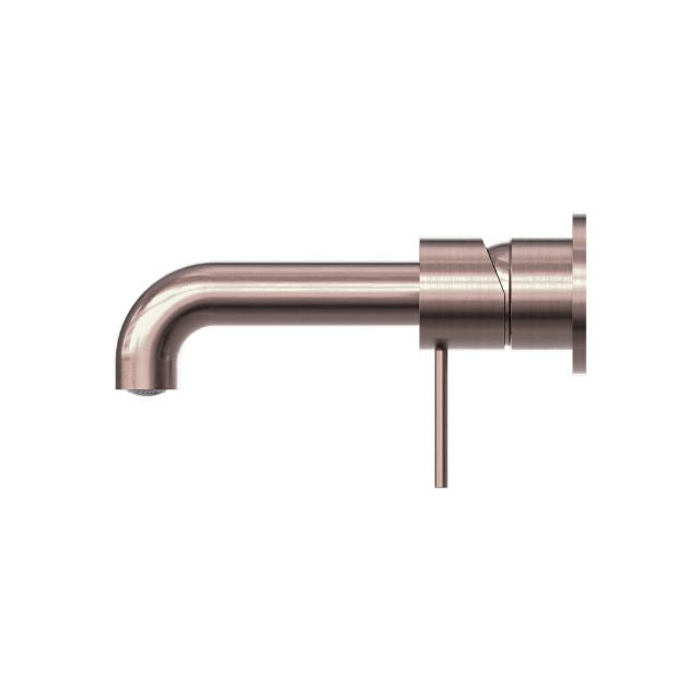 Buy Online Nero Mecca Wall Basin Mixer Separate Backplate 120mm Spout Brushed Bronze - NR221910C120BZ - The Blue Space