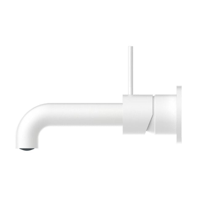 Nero Mecca Wall Basin/Bath Mixer Separate Back Plate Handle Up 230mm Matte White
