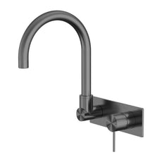 Nero Mecca Wall Basin / Bath Mixer Set with Swivel Spout in Gun Metal NR221910QGM - The Blue Space