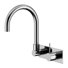Nero Mecca Wall Basin/Bath Mixer with Swivel Spout and Handle Up Mixer in Chrome NR221910PCH - The Blue Space