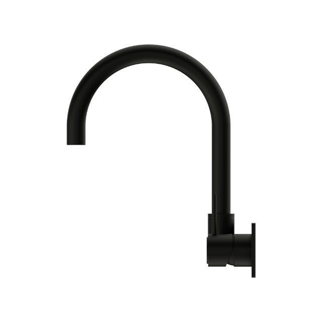 Nero Mecca Wall Basin/Bath Mixer Swivel Spout Handle Up Matte Black