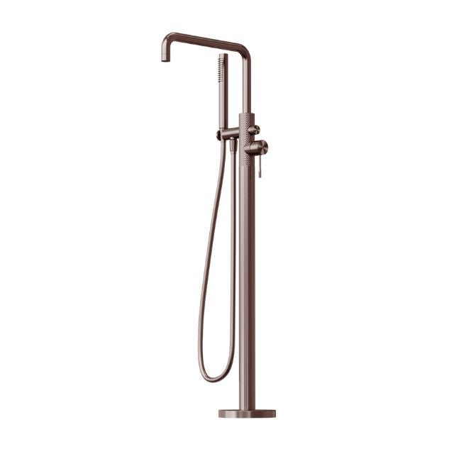 Nero Opal Freestanding Bath Mixer With Hand Shower Brushed Bronze