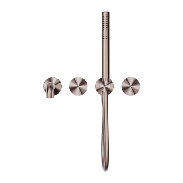 Nero Opal Progressive Shower System Separate Plate With Spout 230mm Brushed Bronze