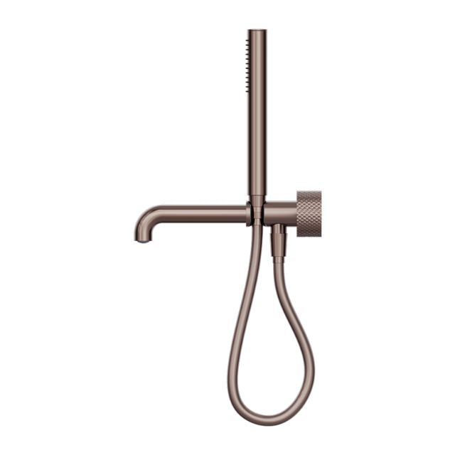 Nero Opal Progressive Shower System Separate Plate With Spout 230mm Brushed Bronze