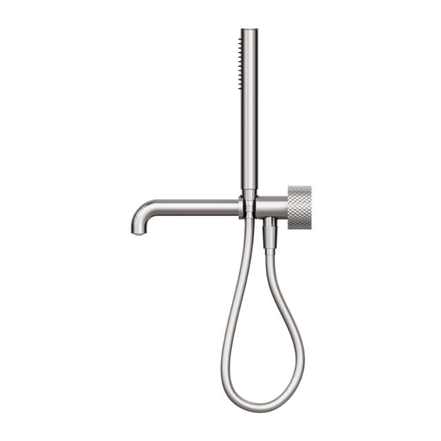 Nero Opal Progressive Shower System Separate Plate With Spout 230mm Brushed Nickel